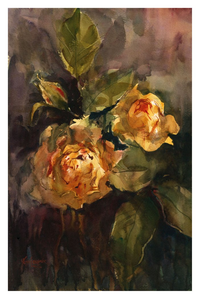 Roses_Hornblower-watercolour-demo-21x14ins